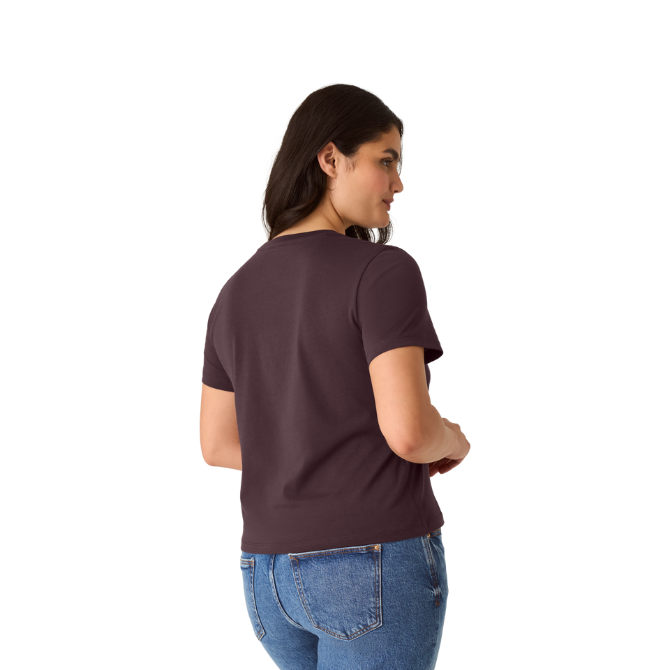 Women's Pima Cotton Crew Neck T-Shirt - All Spice WO2 [8530]