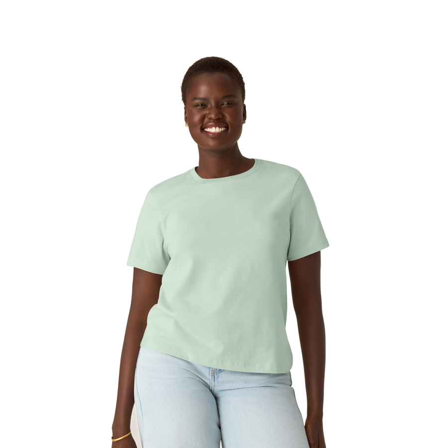 Women's Pima Cotton Crew Neck T-Shirt - Essential Weekend Ready