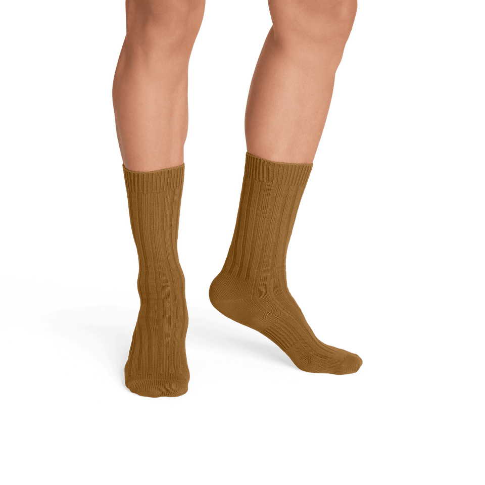 Classic Rib Calf Sock - Brownstone - MO1 [8563]