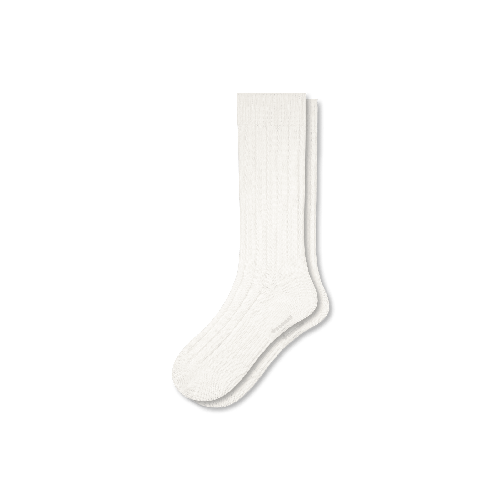 Classic Rib Calf Sock - Soft White - L [8563]