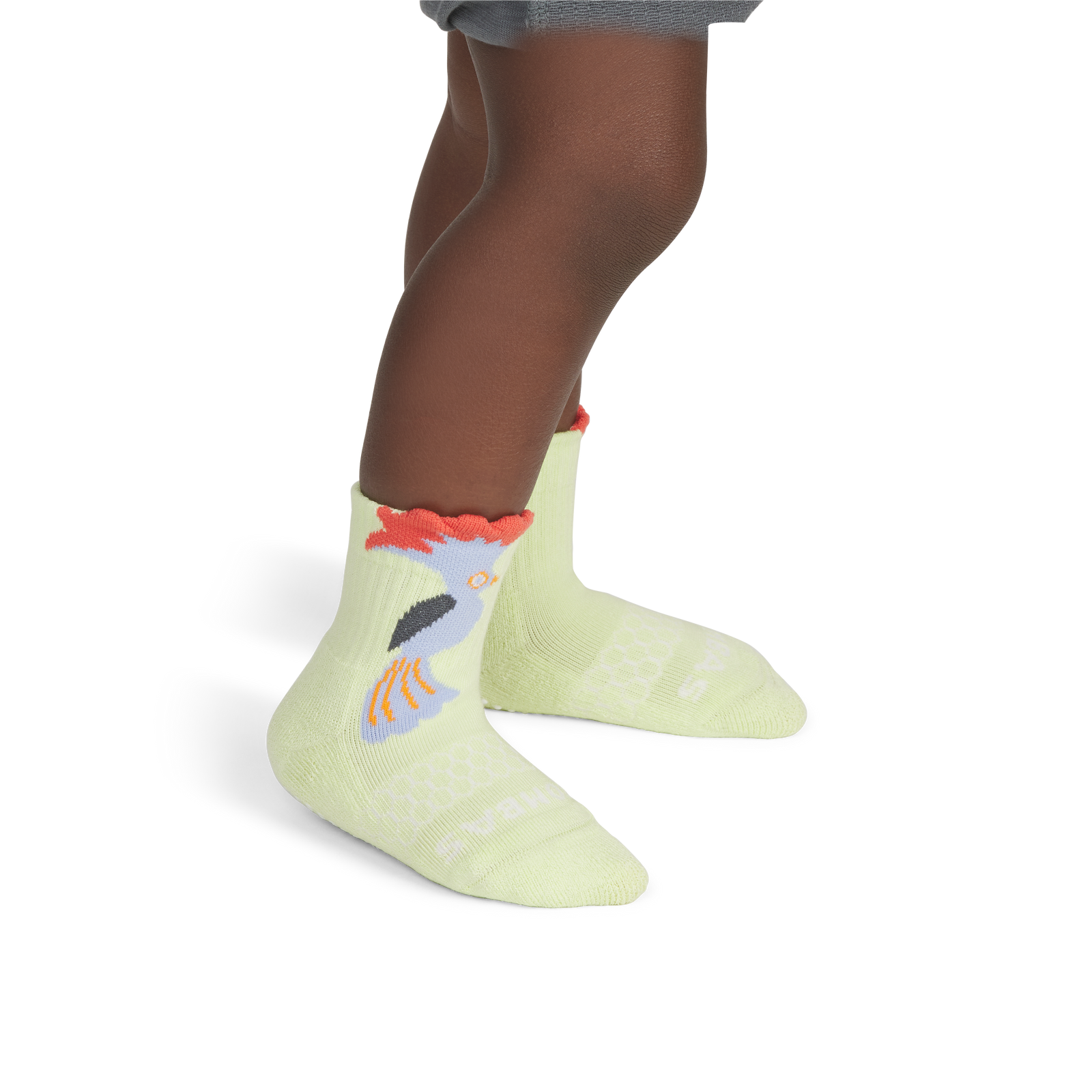 Cockatoo Gripper Calf Socks - Soft Lime TO1 [8642]