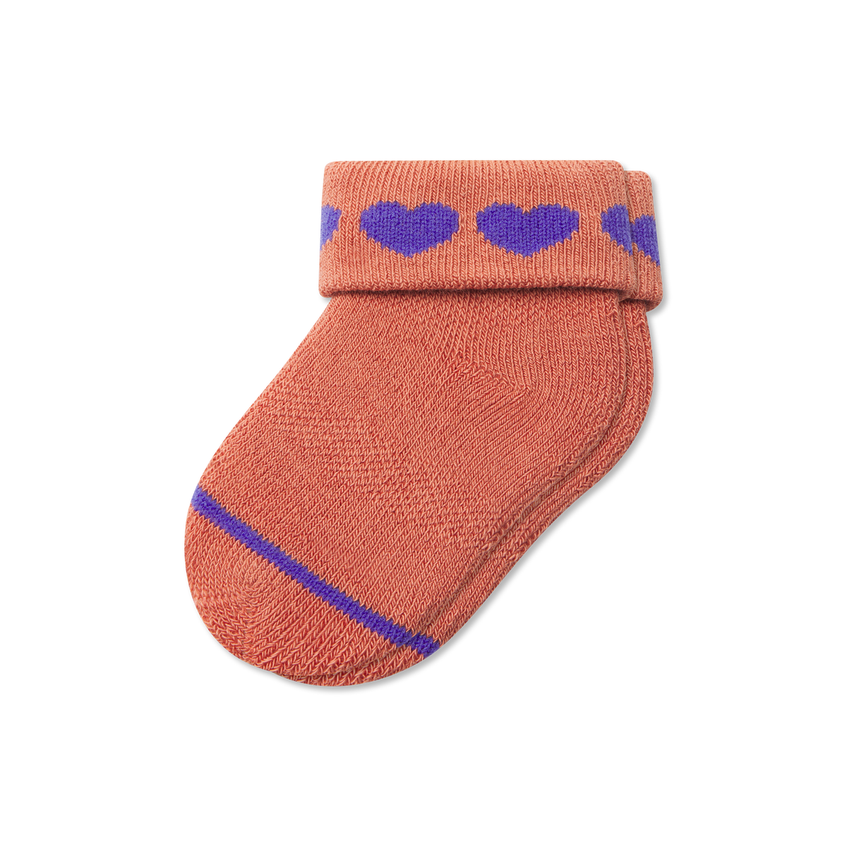 Baby Valentine's Socks (0-6 Months) - Washed Terracotta L [8655]