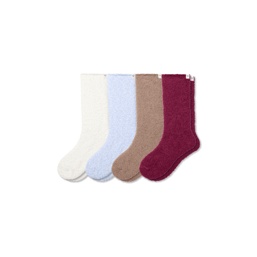 Women's Fuzzy Sock 4-Pack - Classic Travel Pair