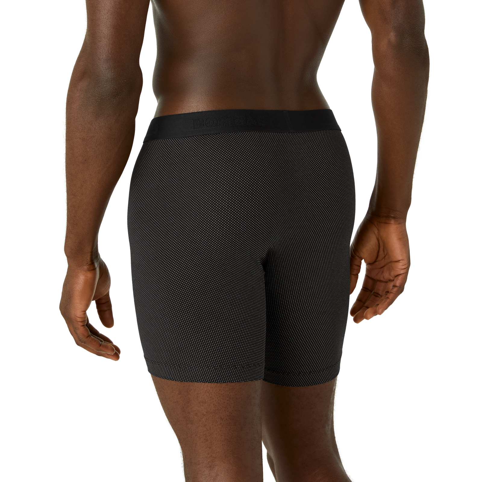 Men's Cotton Modal Blend Boxer Brief - Black Birds Eye MO2 [8707]