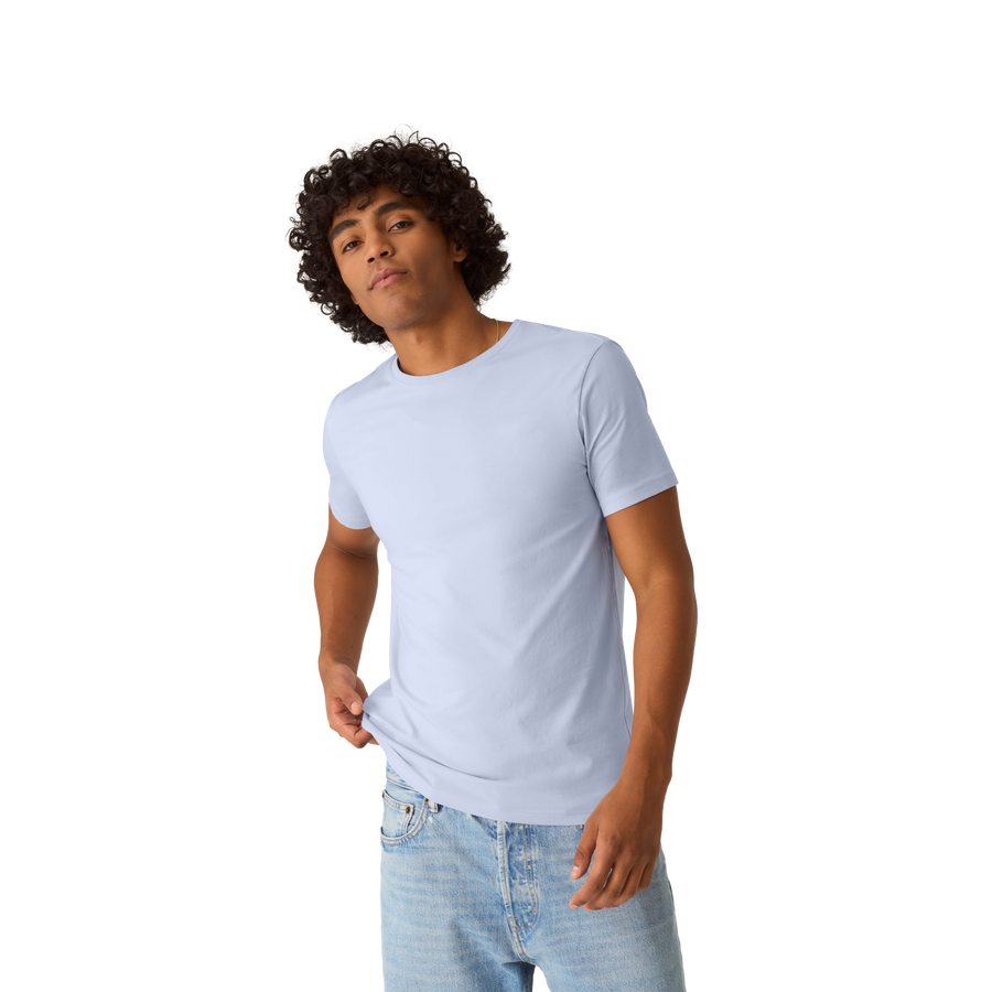 Men's Pima Cotton Slim Crew Neck T-Shirt - Cotton Travel Style