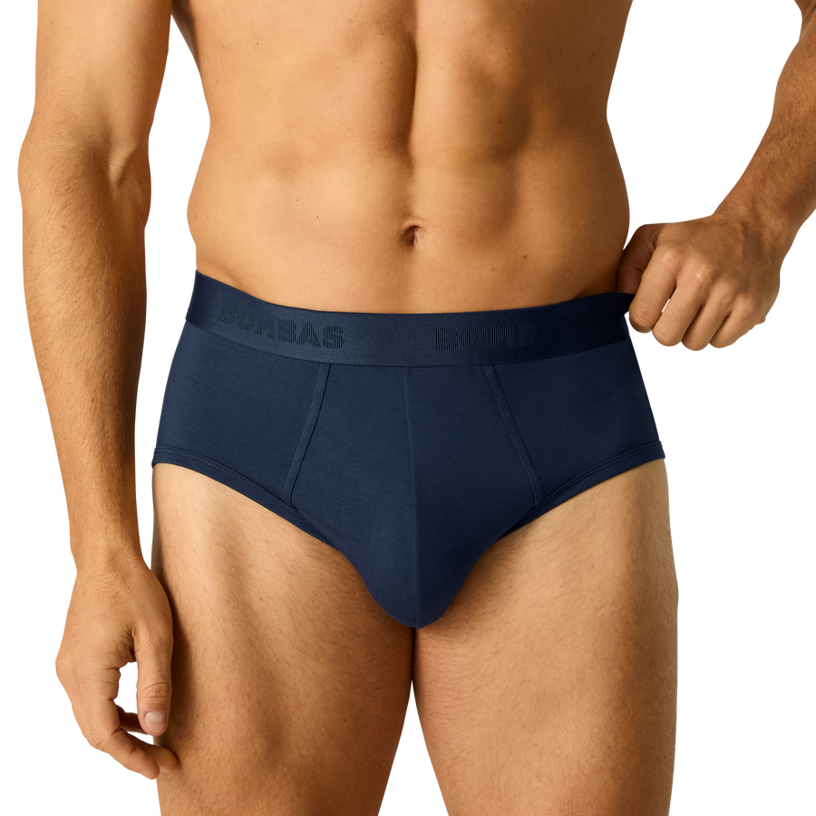 Men's Cotton Modal Blend Flyless Brief - Calm Soft Layer