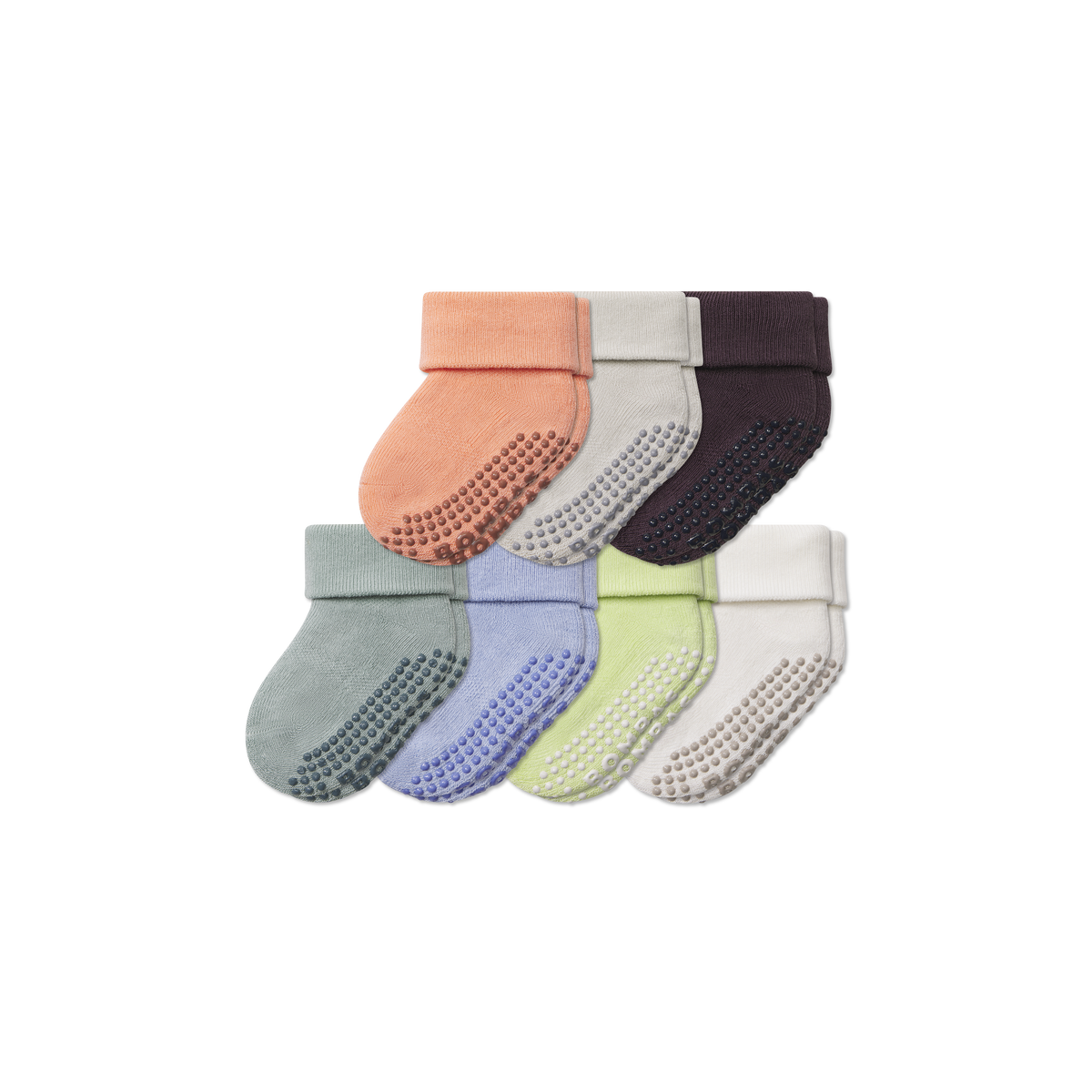 Baby Week of Bombas Gripper Calf Sock 7-Pack - Dawn Lime Mix L [8959]