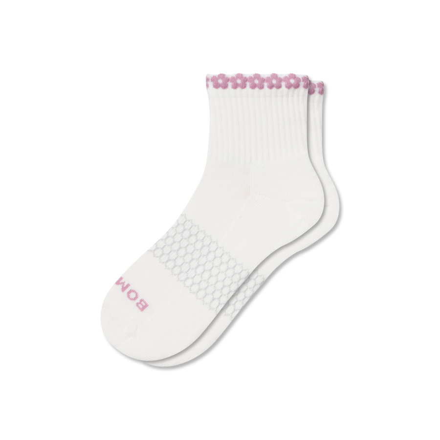 Women's Daisy Chain Quarter Socks - Breathable Office Fit