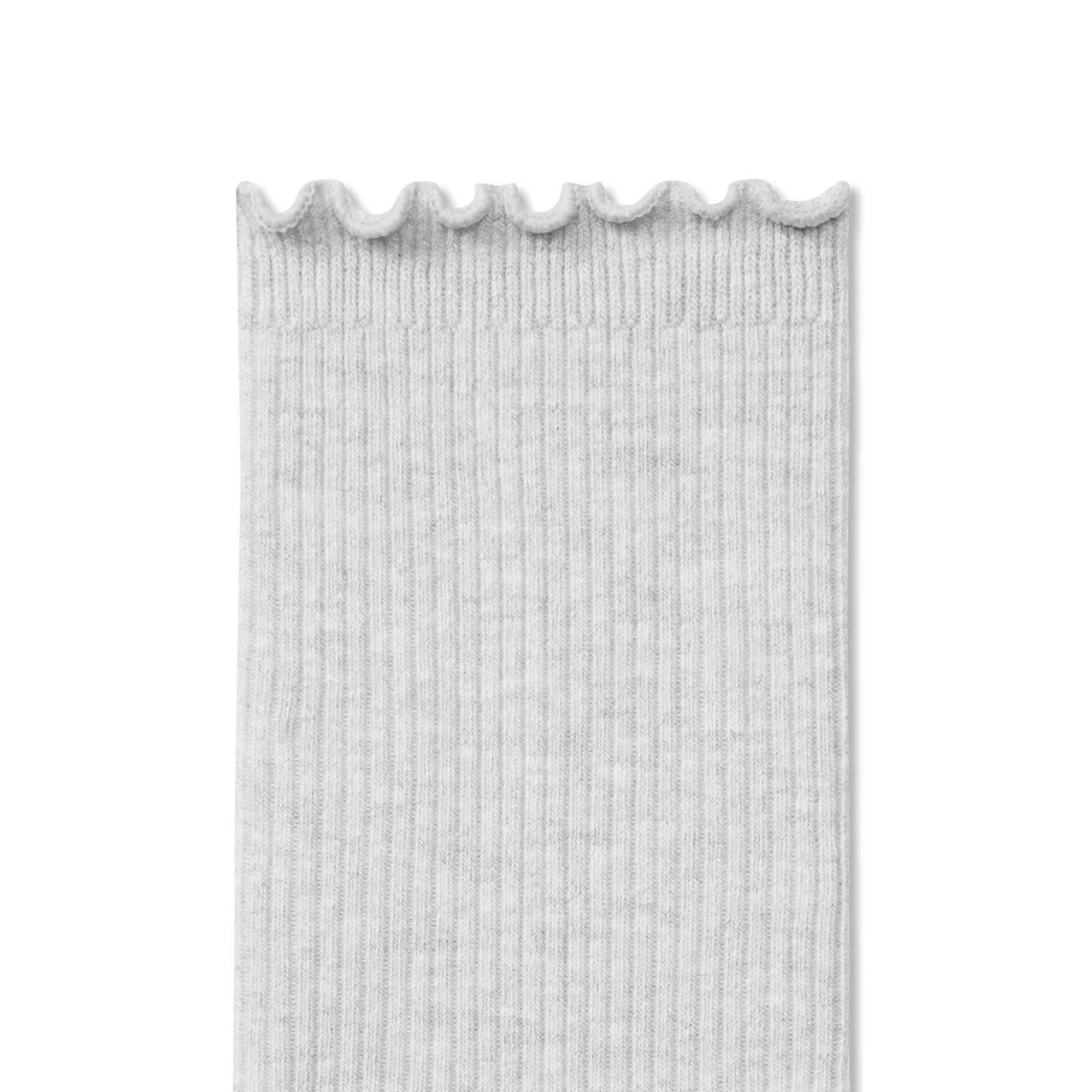 Ruffle Rib Half Calf - Light Grey Heather Detail [9289]