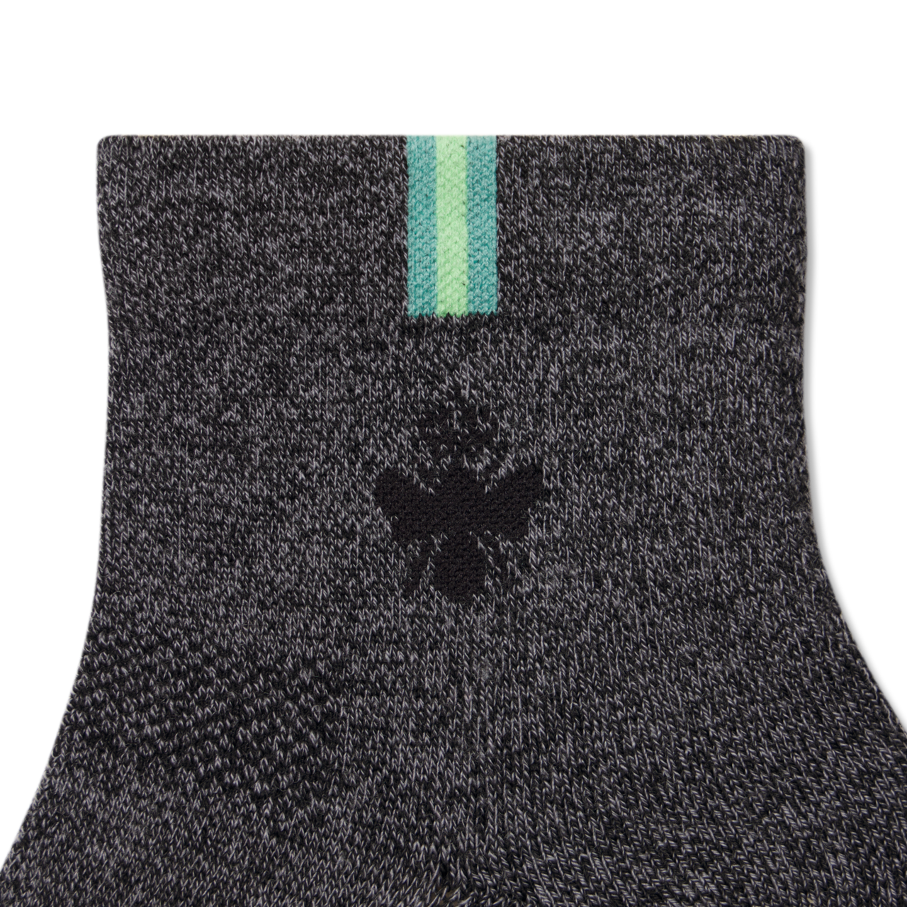 Merino Wool Blend Athletic Quarter Socks - black meteor Detail [9712]