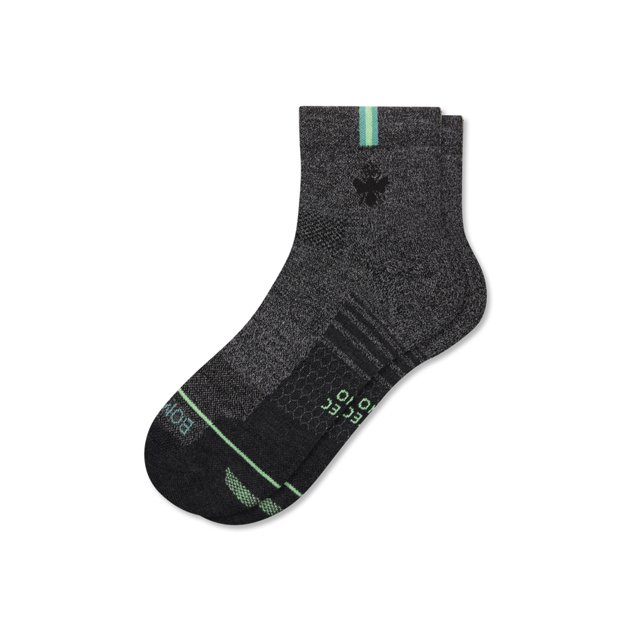 Women's Merino Wool Blend Run Quarter Socks - Modern Lounge Cushion