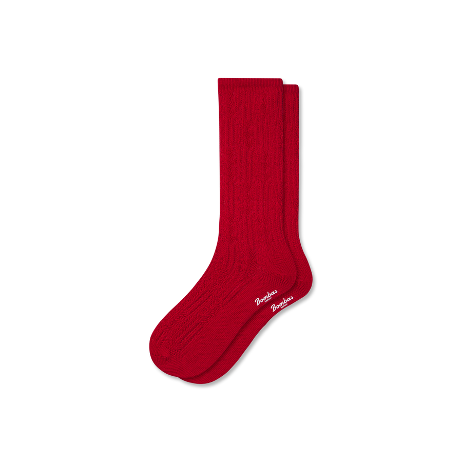 Women's Pointelle Calf Socks - Everyday Shift Comfort