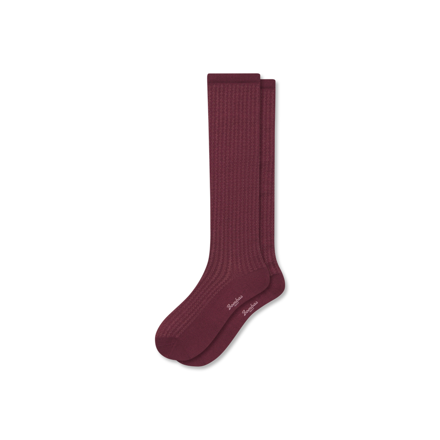 Women's Pointelle Knee High Socks - Smooth Run Comfort