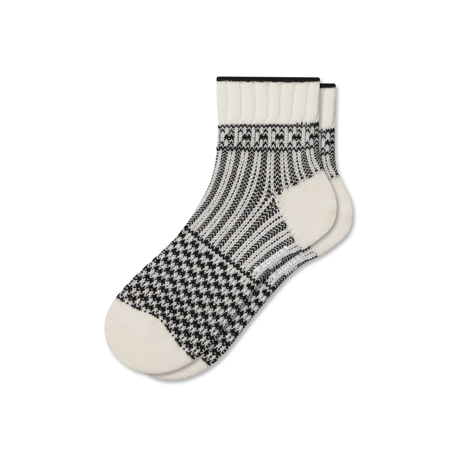Women's Merino Wool Blend Sweater Quarter Socks - Easy Crew Wear