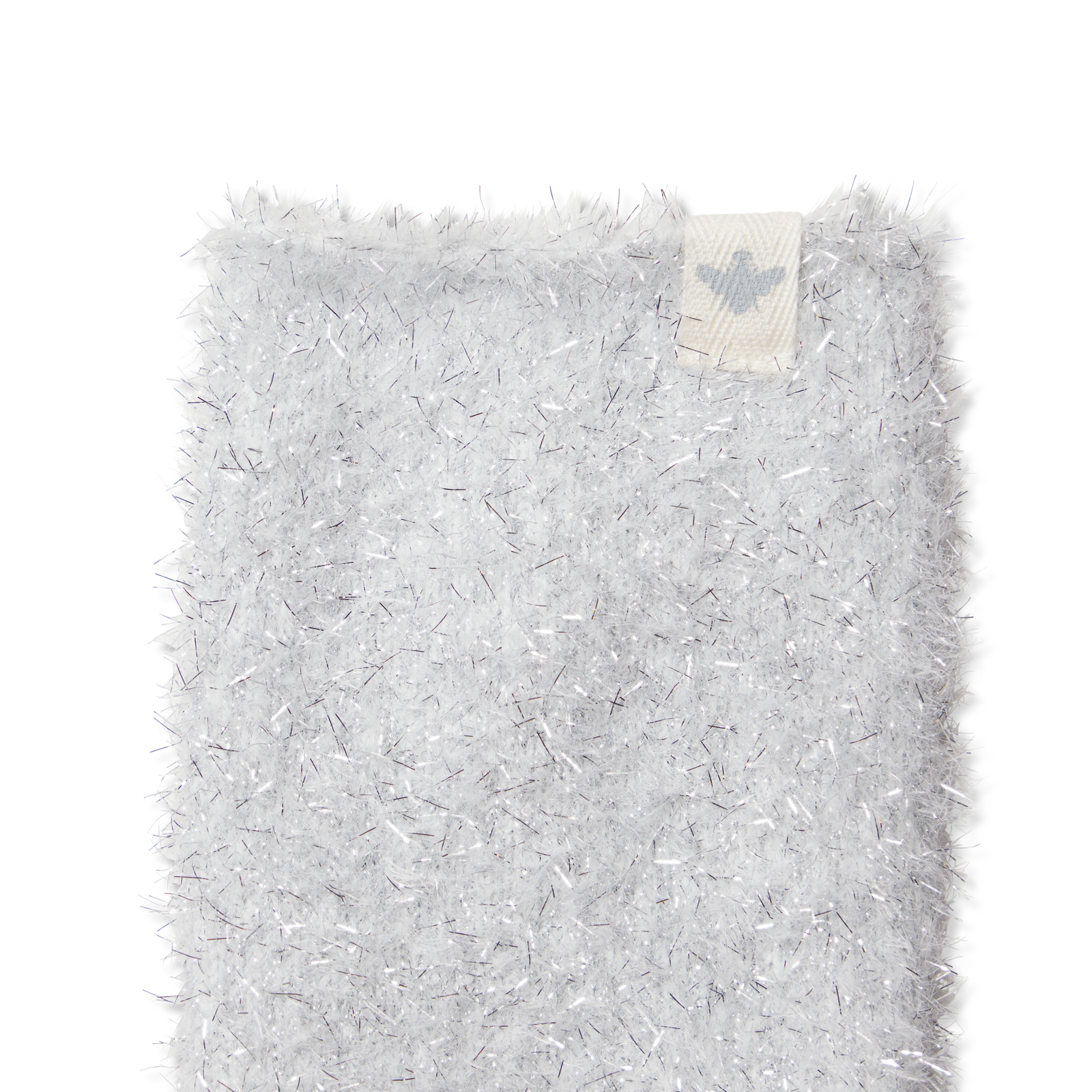 Women's Fuzzy Socks - Silver Sparkle Detail [9849]