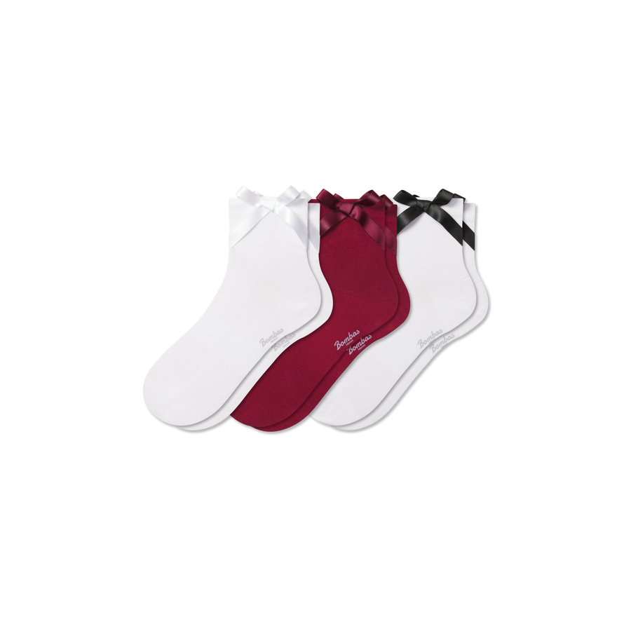 Women's Lightweight Bow Quarter Sock 3-Pack - Fresh Ankle Move