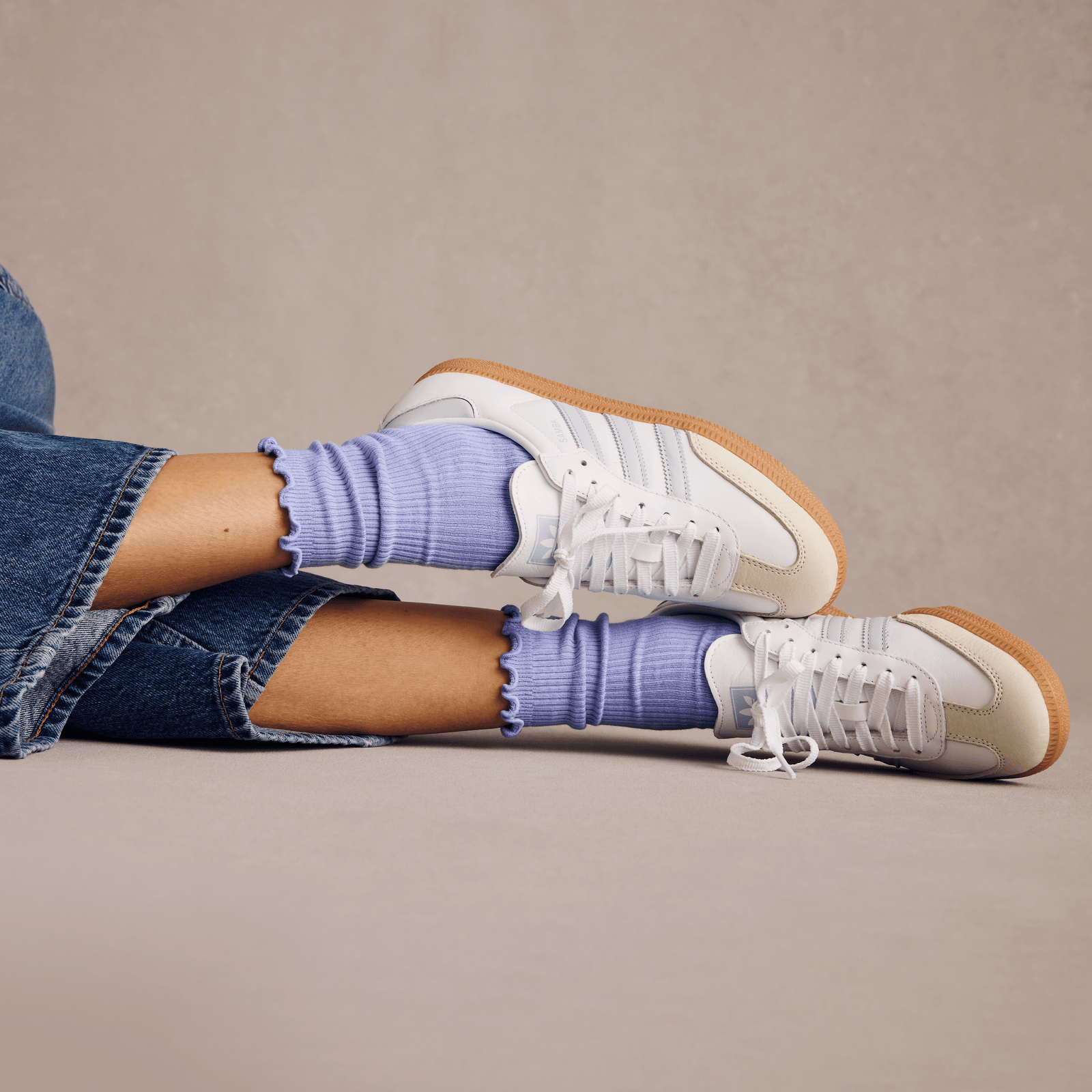 Ruffle Rib Half Calf - Dawn Blue WO [9285] [Lifestyle]