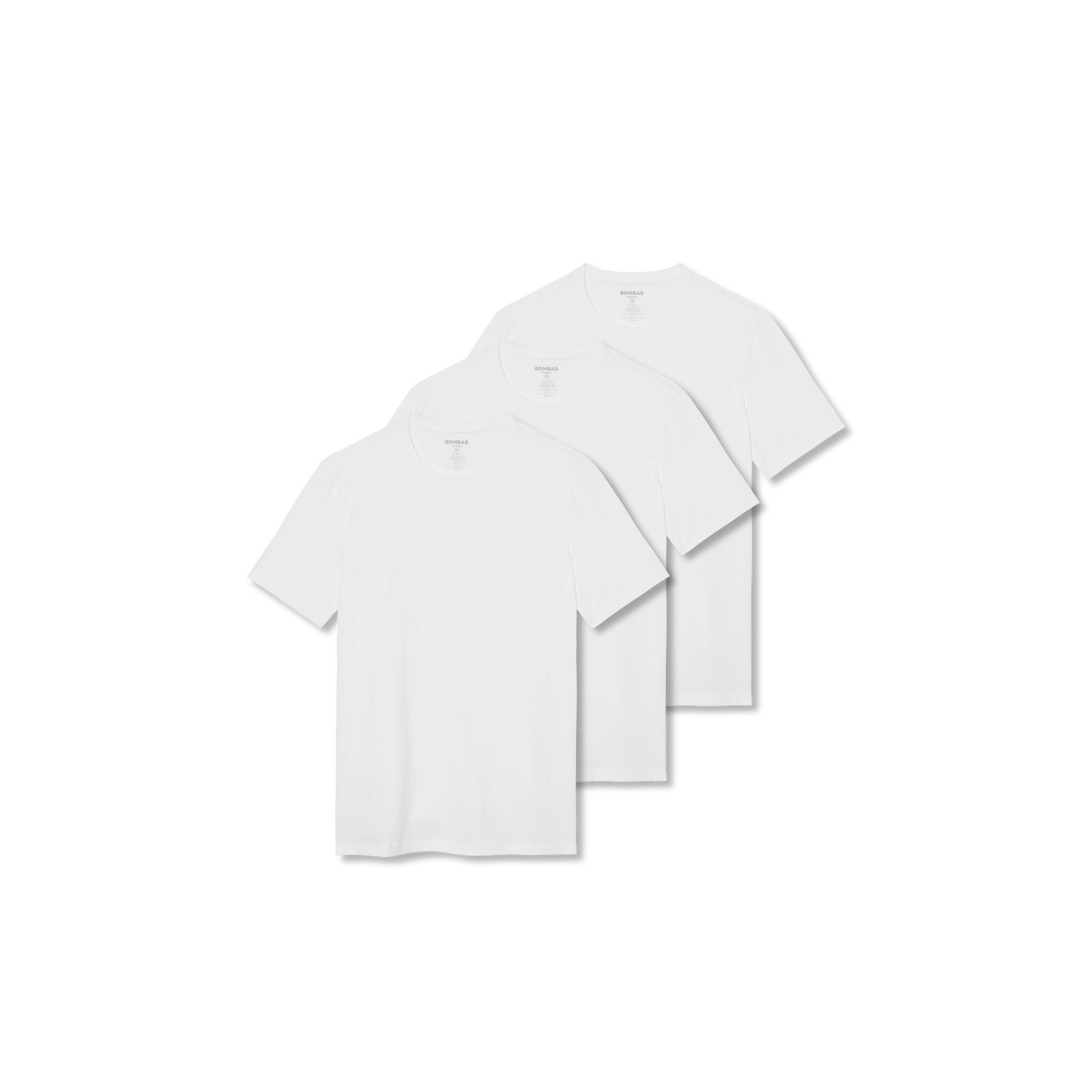 Men's Pima Cotton Slim Crew Neck T-Shirt 3-Pack - All White L
