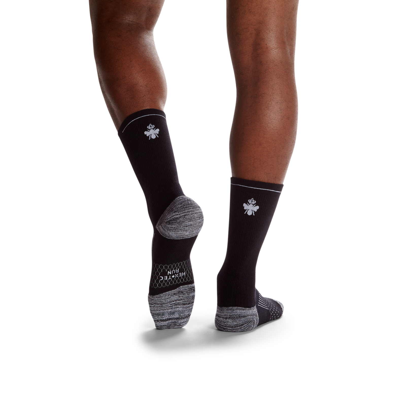 Men's Running Calf Sock 6-Pack - black-bee - 26