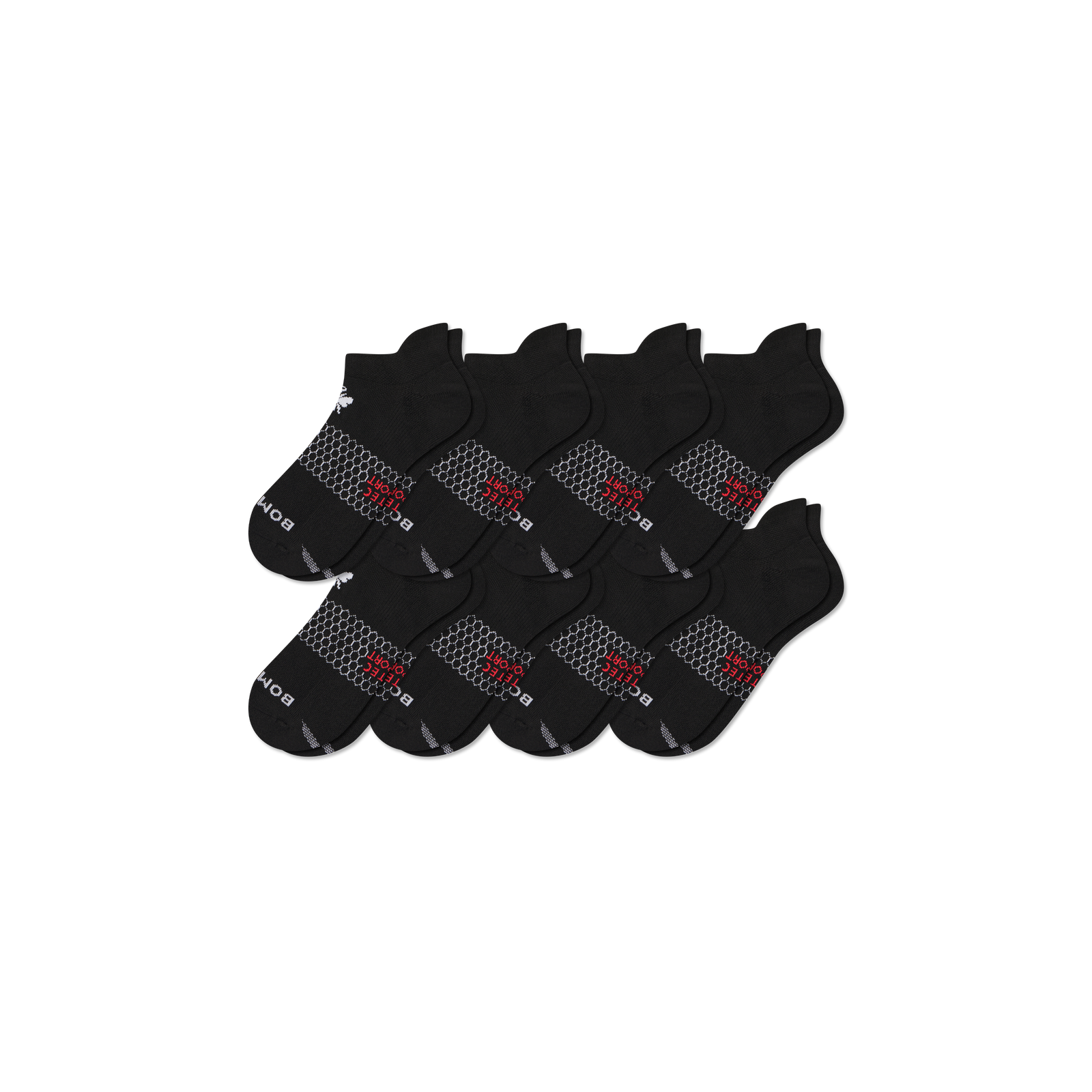 All Sport Ankle Sock 8-Pack - Black L
