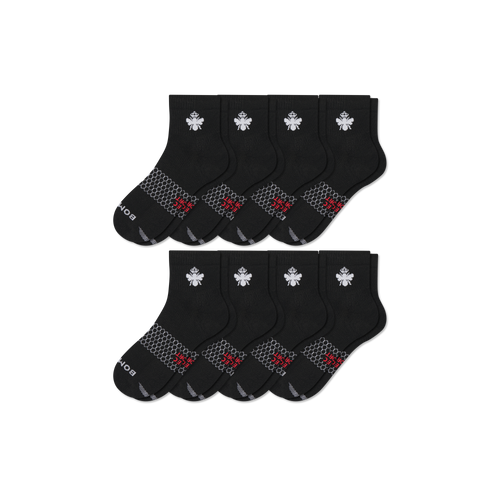 All Sport Quarter Sock 8-Pack - Black L