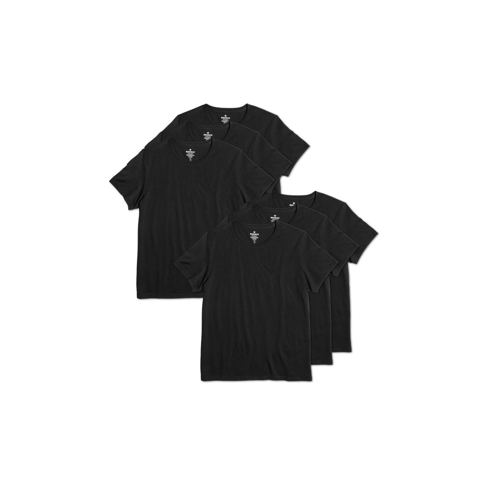 Women's Pima Cotton Crew Neck T-Shirt 6-Pack - Black