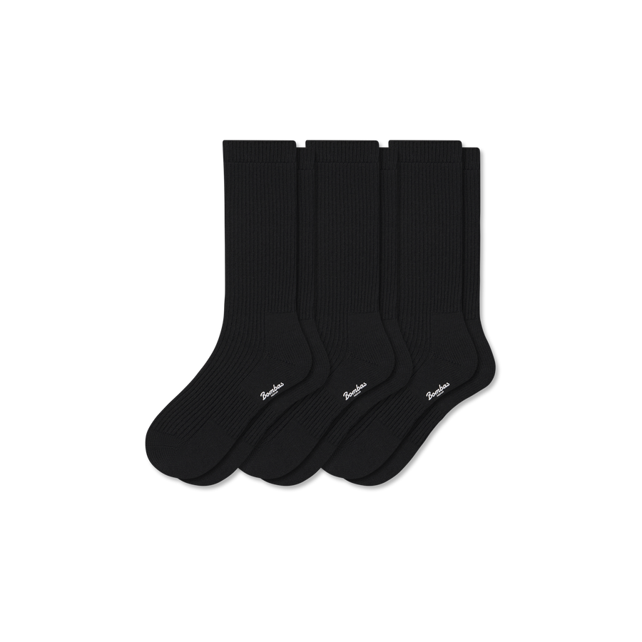 Men's Merino Cashmere Blend Fine Rib Calf Sock 3-Pack - Modern Recovery Pair
