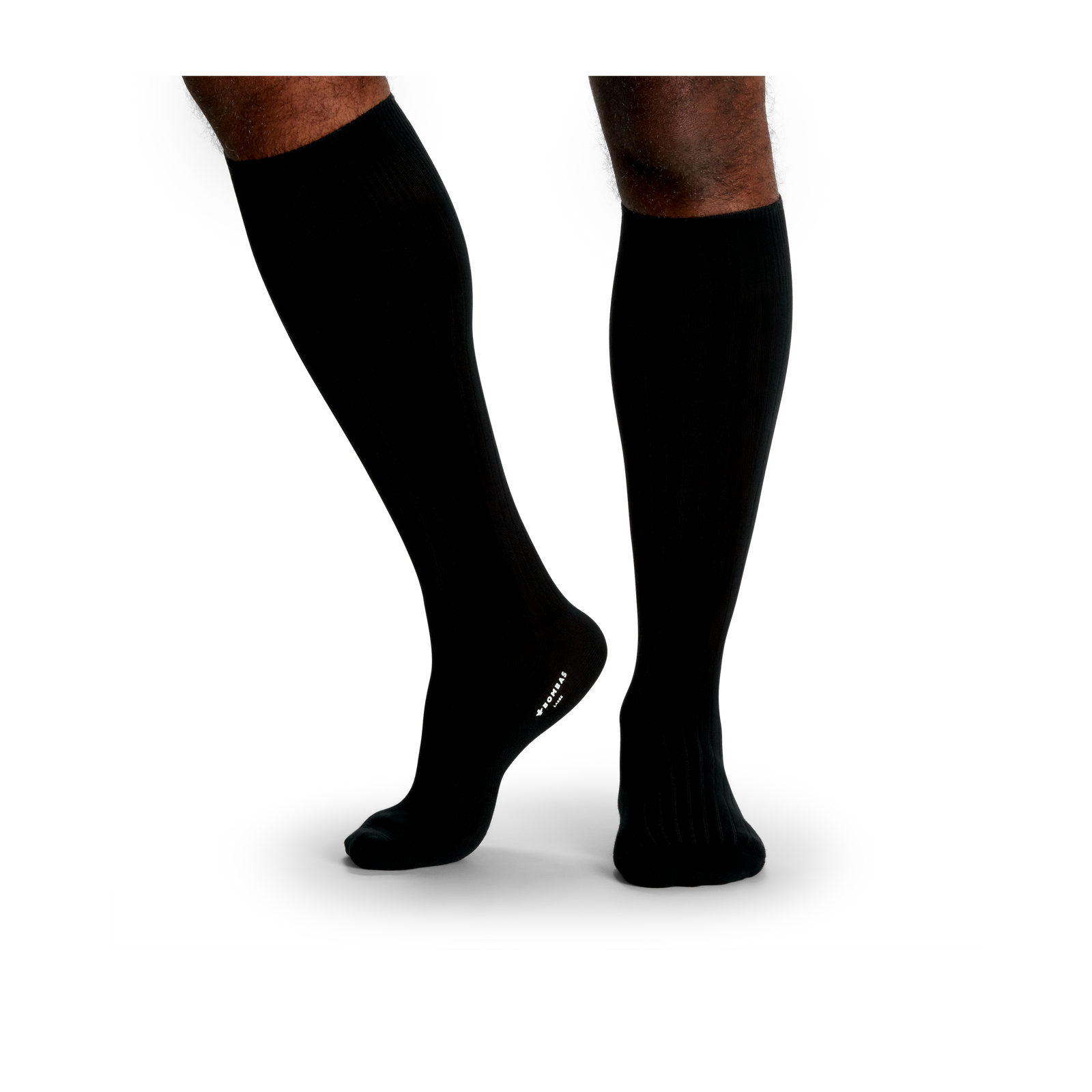 Men's Ribbed Dress Knee High Sock 8-Pack - black - 5