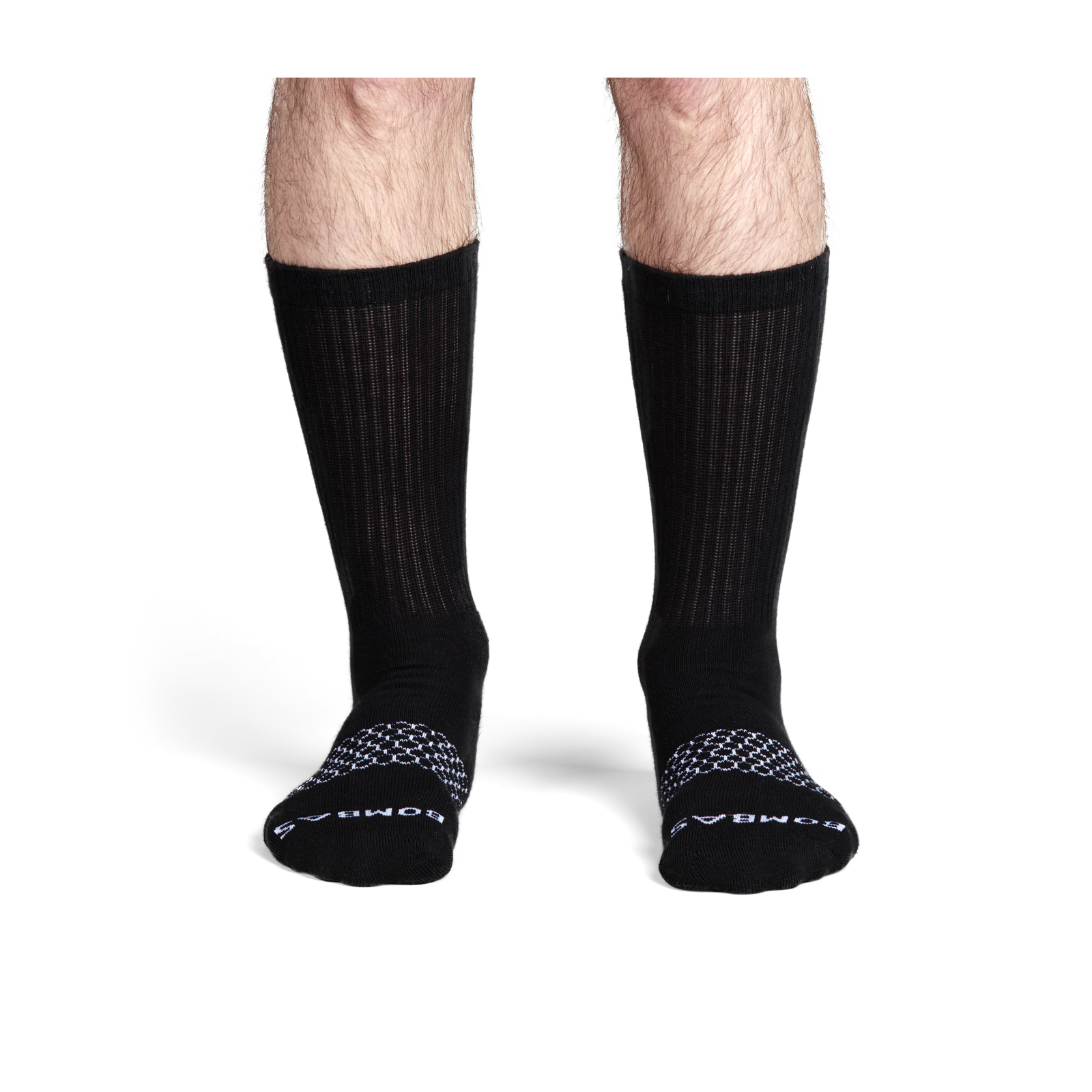 Men's Solids Calf Sock - black - 6