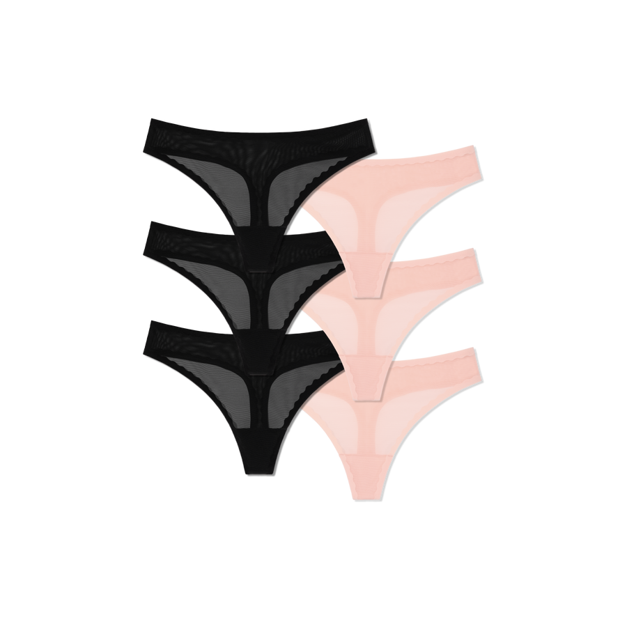 Women’s SoftMesh Thong 6-Pack - Second Skin