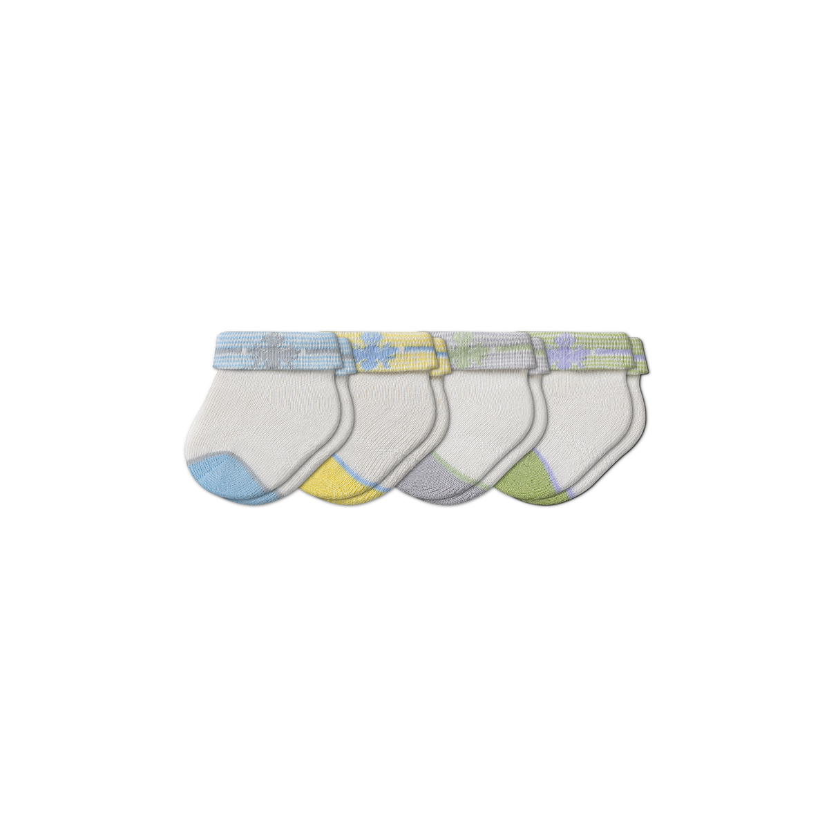 Baby Socks 4-Pack (0-6 Months) - blue-green-mix - 9