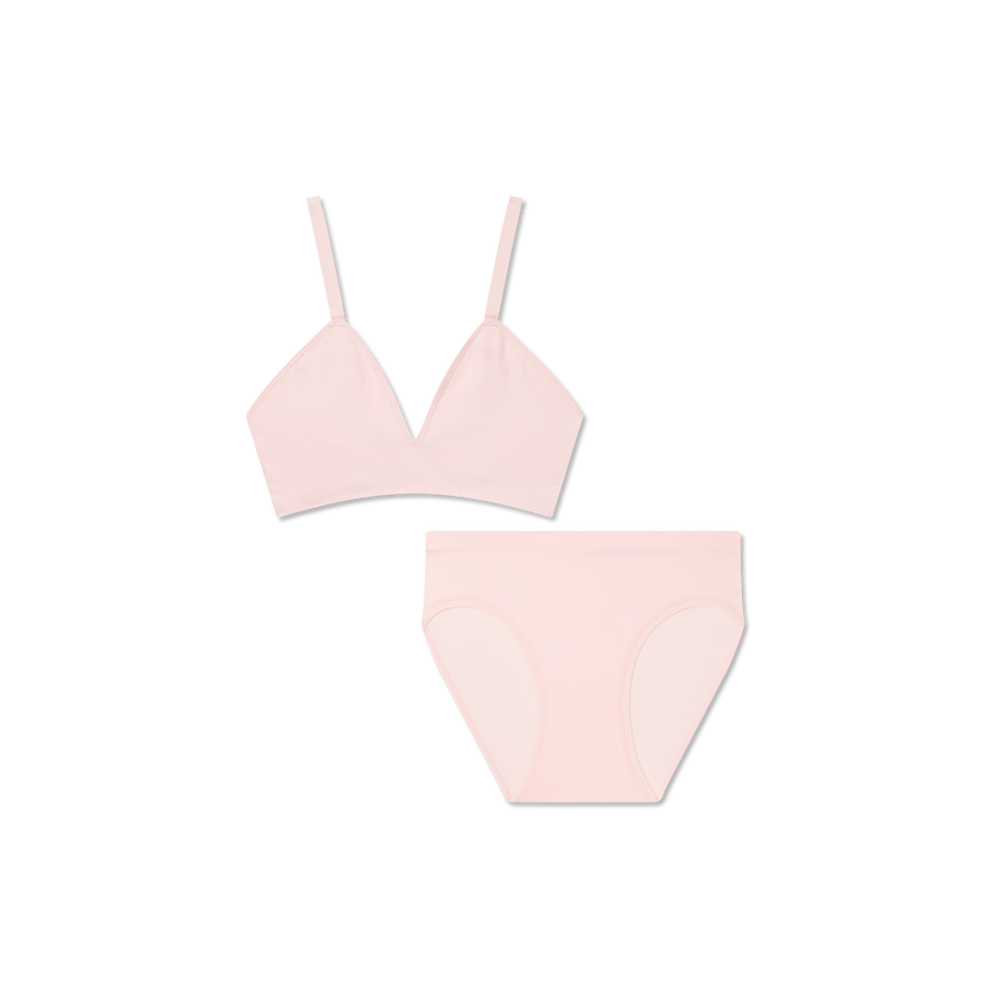 Women's Seamless Triangle Bralette + Brief Pack - Gentle Studio Hold