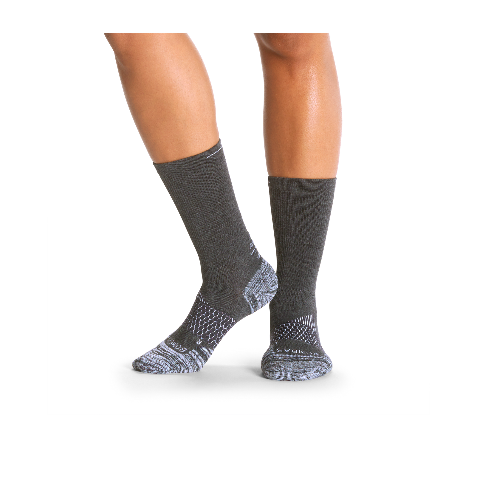 Women's Running Calf Sock 3-Pack - charcoal-bee - 19