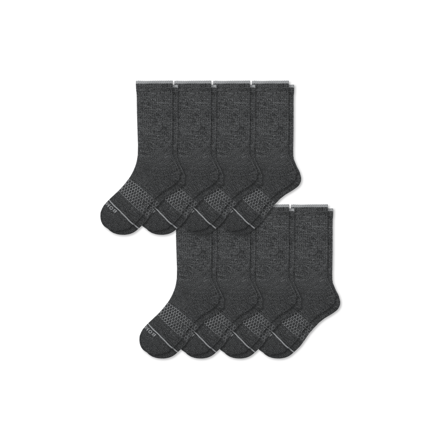 Women's Merino Wool Blend Calf Sock 8-Pack - Cushion Run Comfort