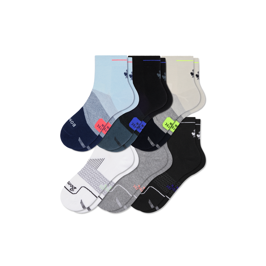 Men's Run Quarter Sock 6-Pack - Studio Hike Support