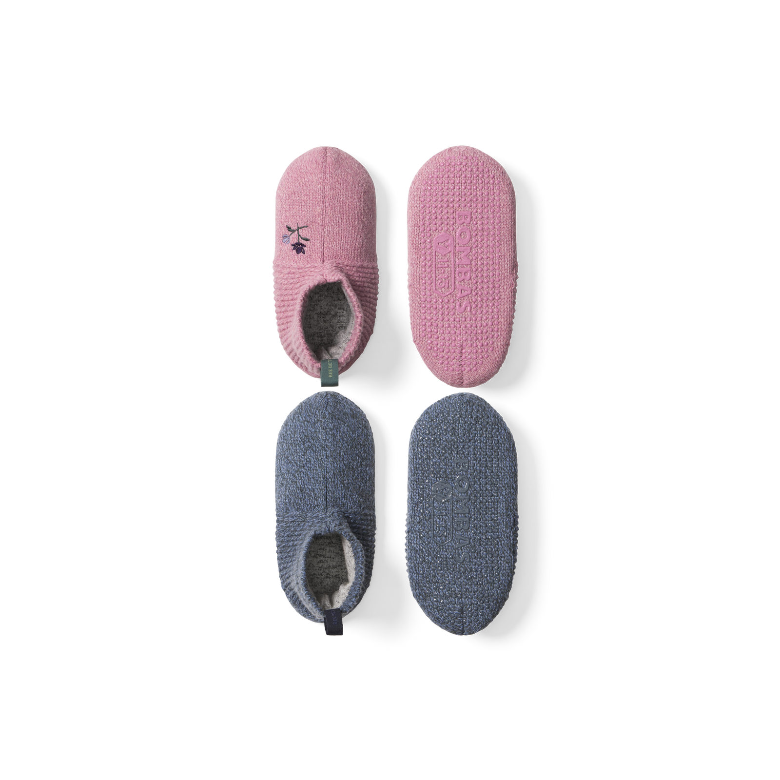Youth Gripper Slipper 2-Pack - Dried Rose x Pebble L