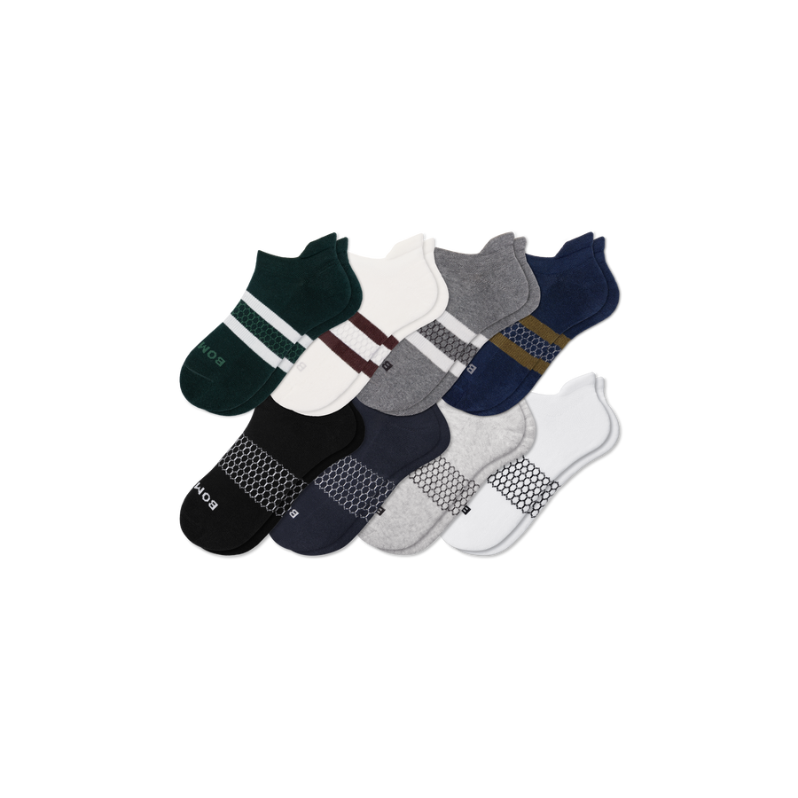 Men's Solids Ankle Sock 8-Pack - Run Hike Pair