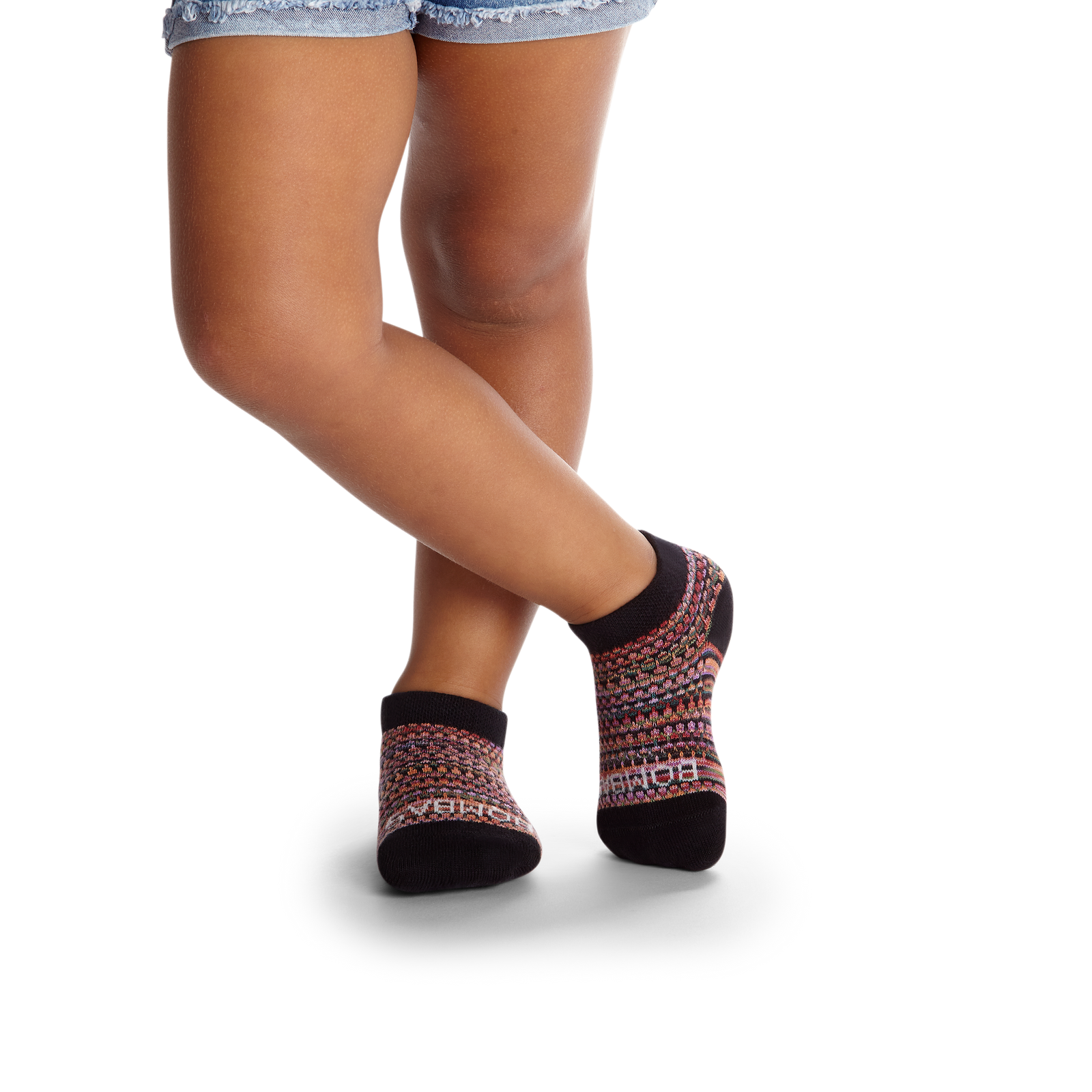 Toddler Lightweight Mosaic Ankle Sock 4-Pack - frost-orange-mix - 2