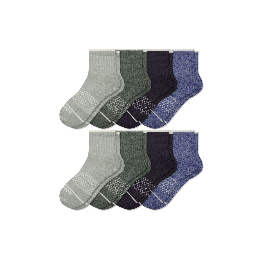 Women's Merino Wool Blend Quarter Sock 8-Pack - Soft Lounge Comfort