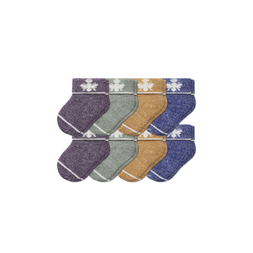 Baby Merino Wool Blend Calf Sock 8-Pack - Glacier Sage Mix / 0-6M L