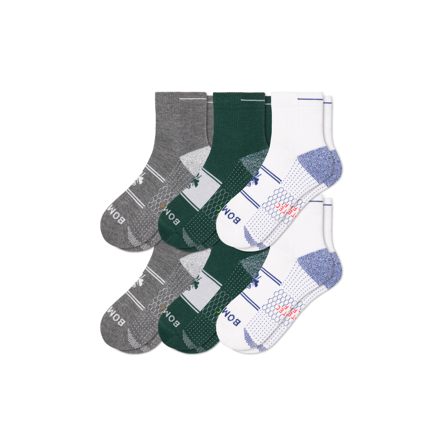 Men's Golf Quarter Sock 6-Pack - Steady Home Wear