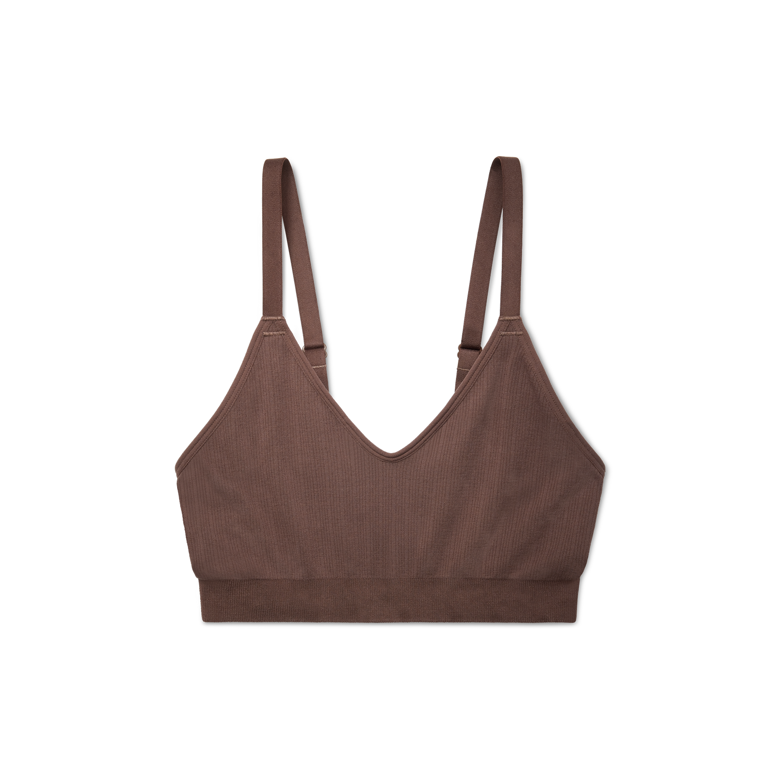 Women's Ribbed Seamless Bralette 2-Pack - hickory-mix - 19