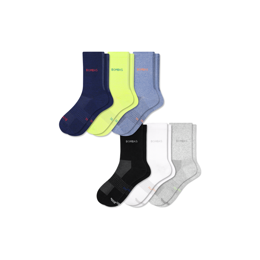 Women's UltraLite Sport Half Calf Sock 6-Pack - Breathable Run Move