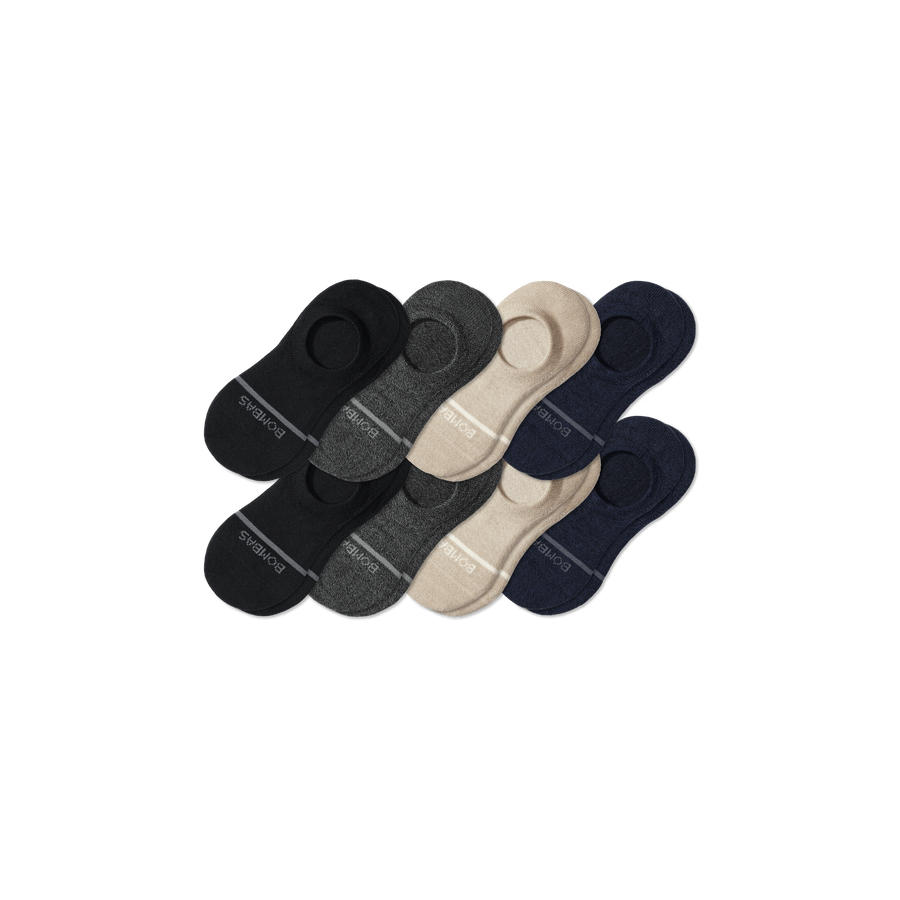 Men's Lightweight Merino Wool Blend No Show Sock 8-Pack - Steady No Show Step