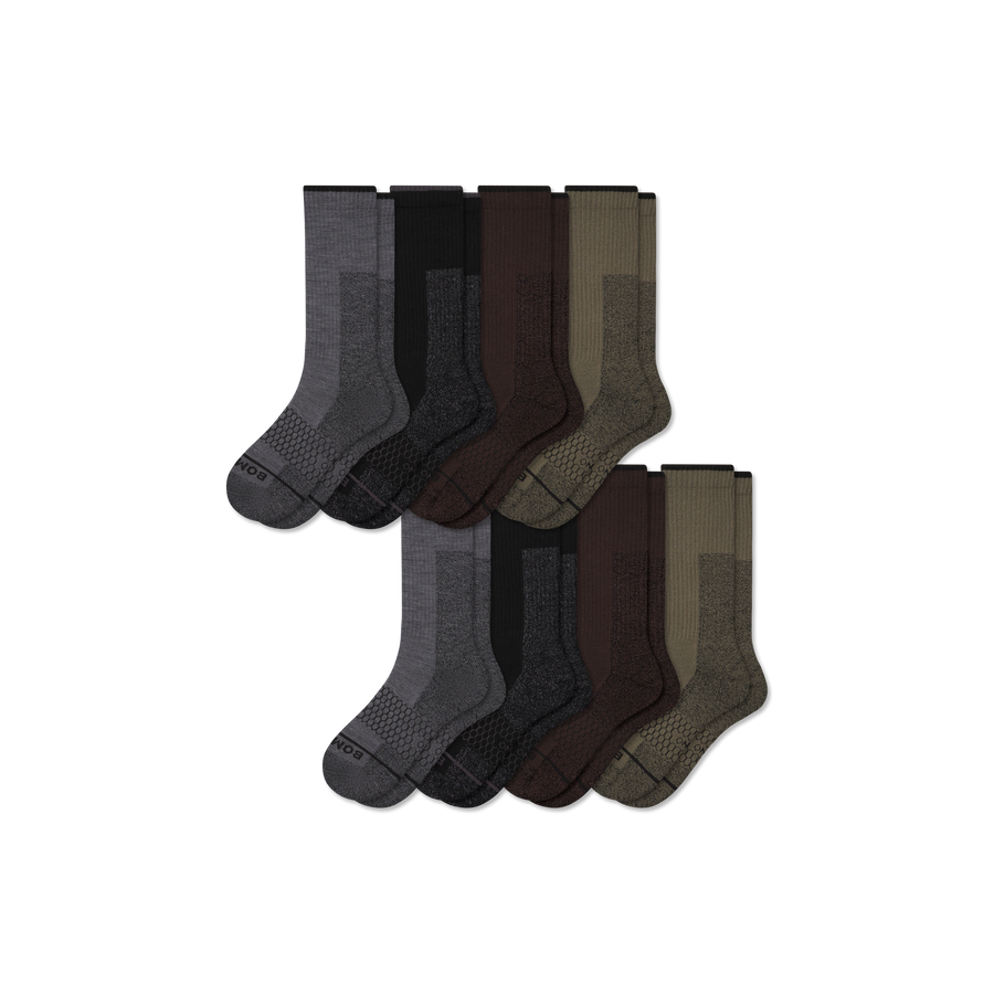 Women's Ultra Strong Merino Blend Calf Sock 8-Pack - Comfort Recovery Move