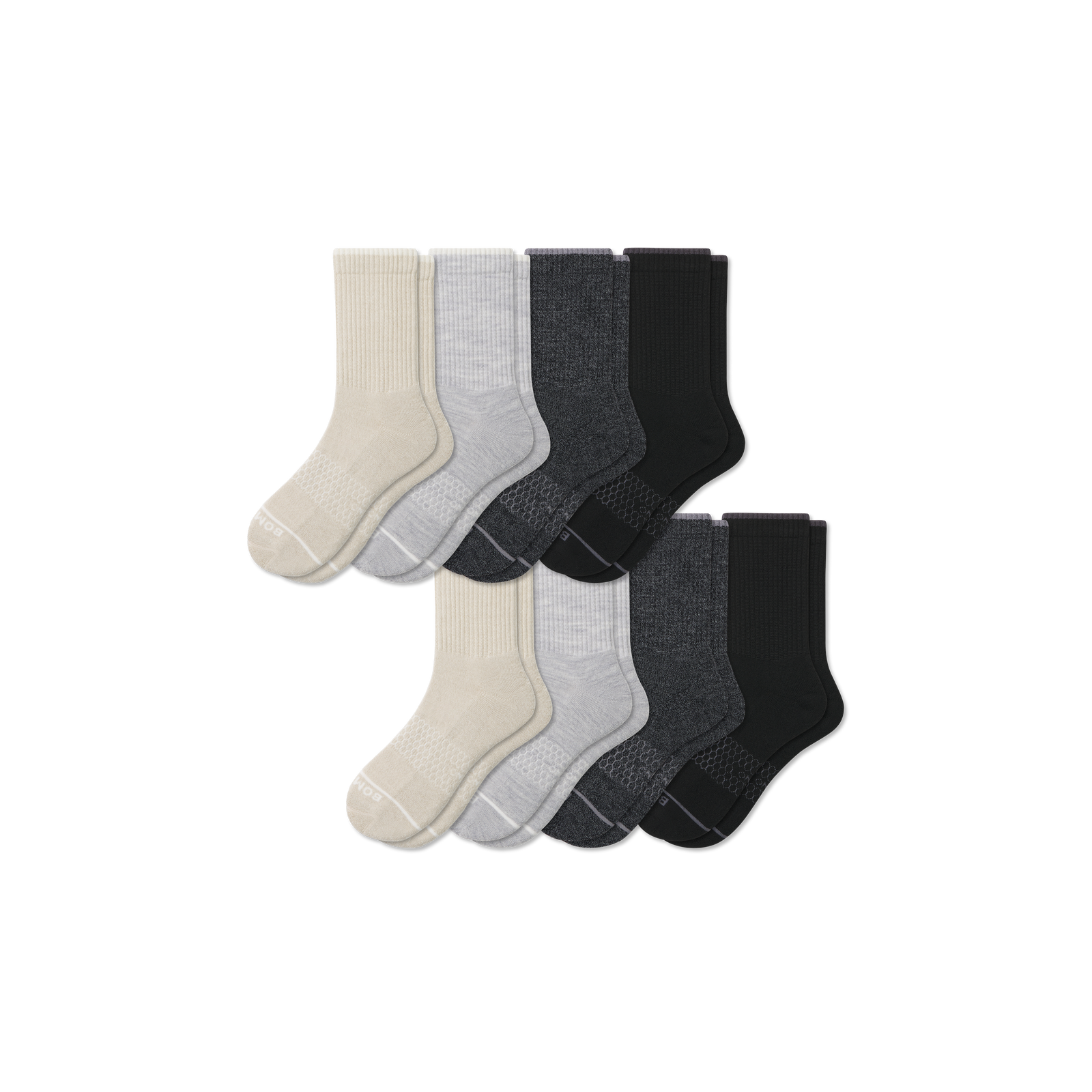 Merino Wool Blend Half Calf Sock 8-Pack - Mixed