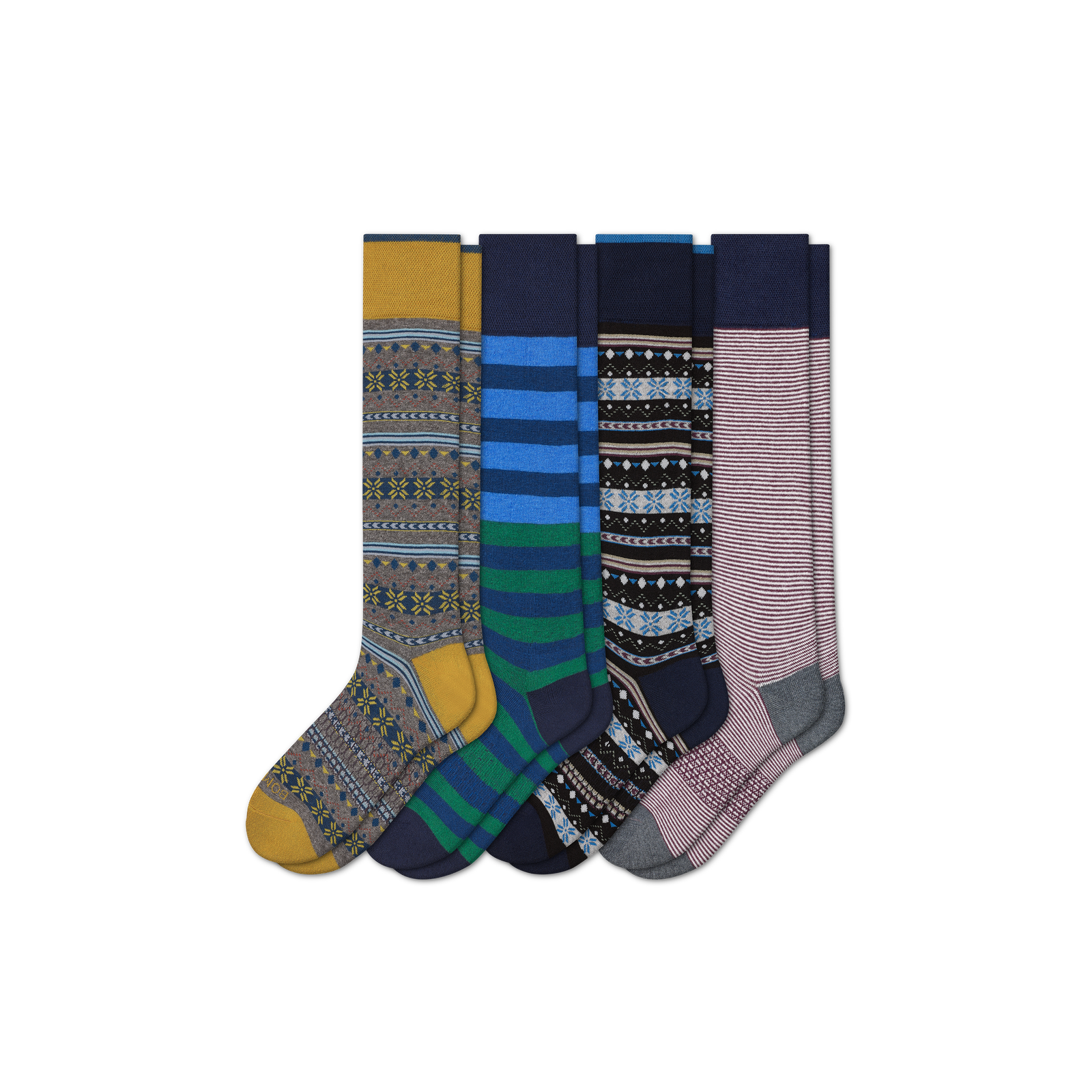 Men's Dress Knee High Sock 4-Pack - mixed - 3