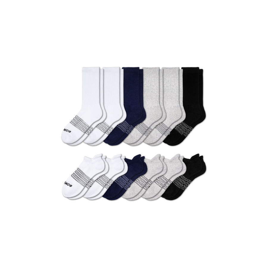 Men's Calf & Ankle Sock 12-Pack - Cushion Weekend Wear