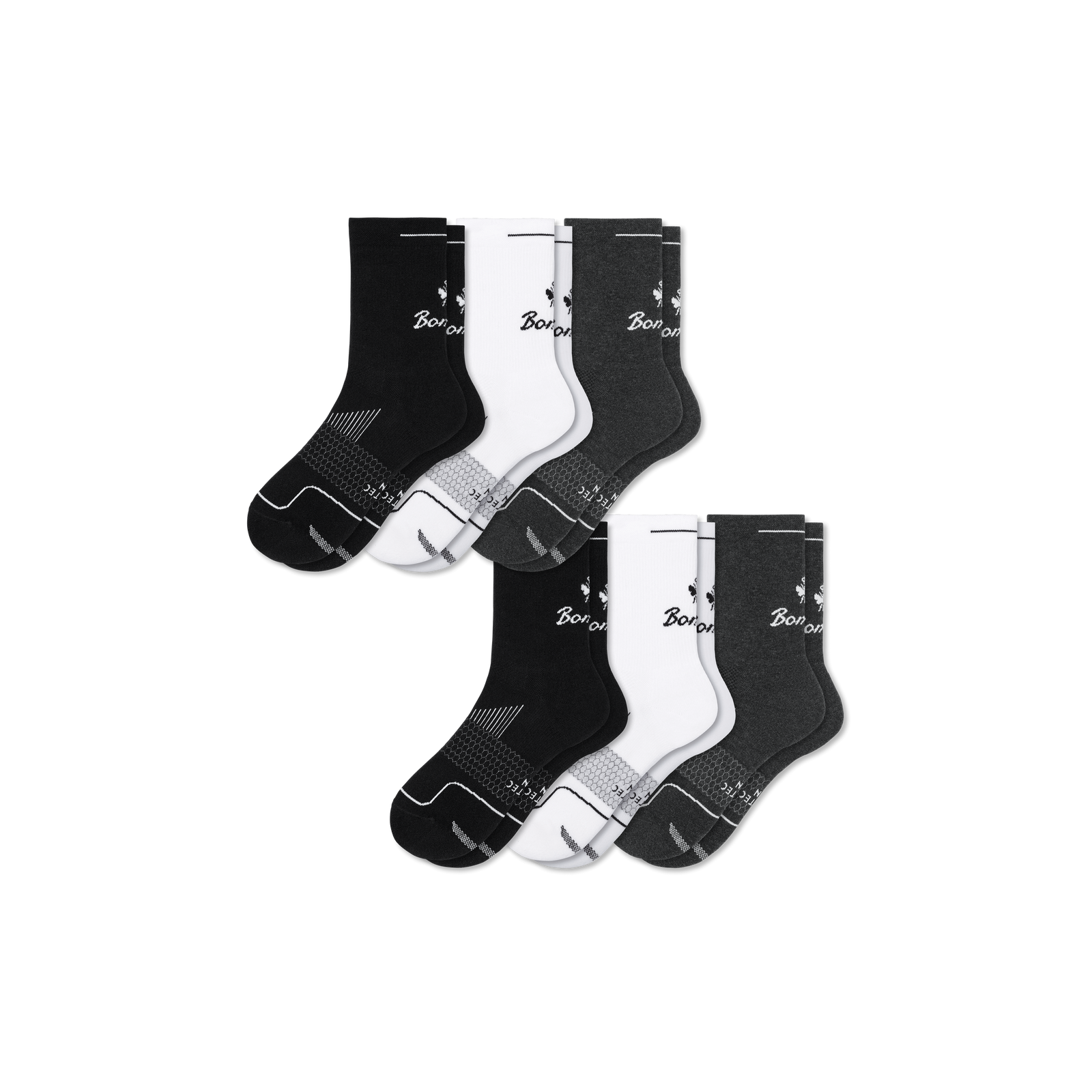 Women's Running Half Calf Sock 6-Pack - Mixed