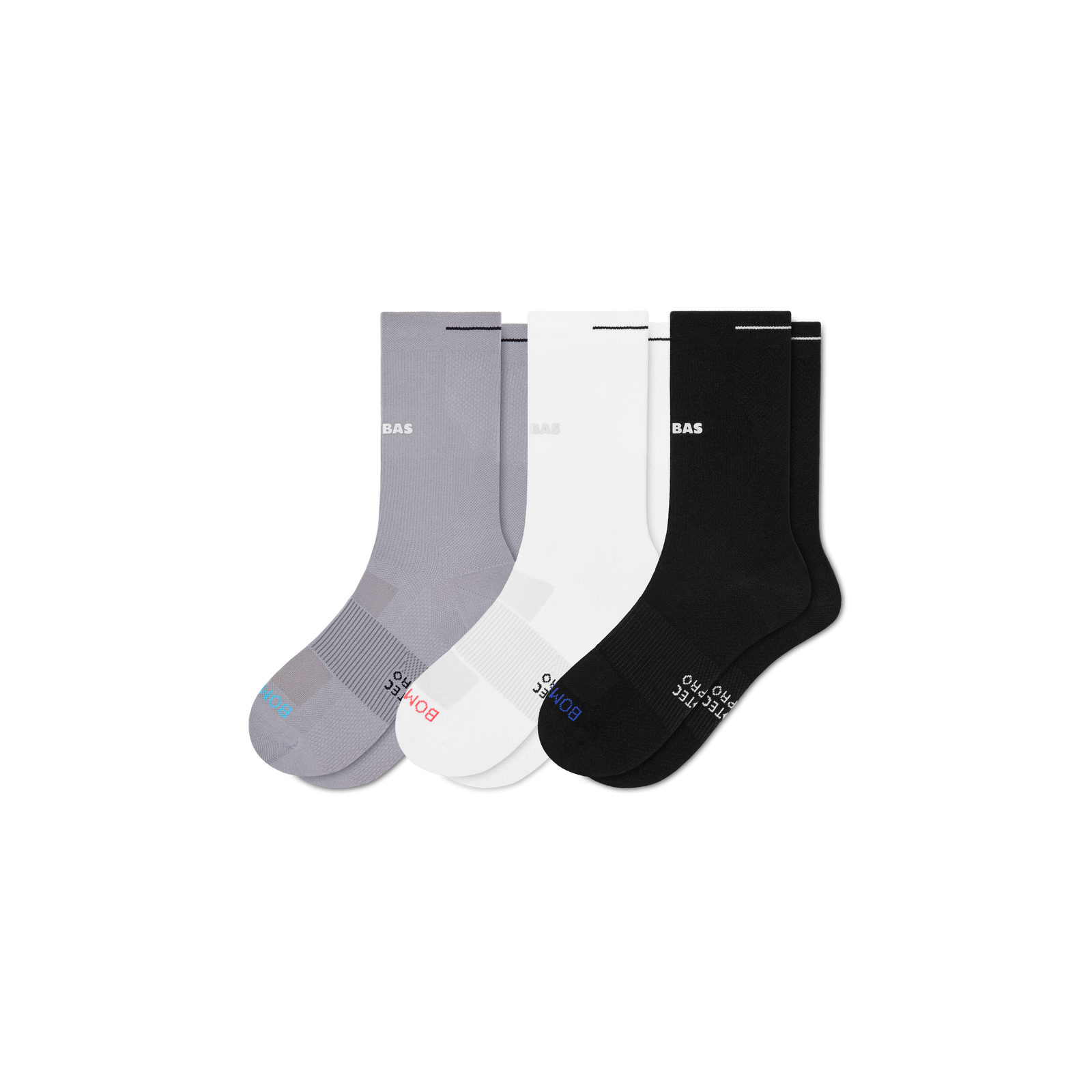 Men's RunPro Half Calf Sock 3-Pack - moonlight white mix L